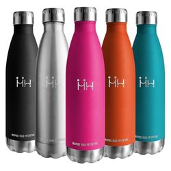 Termisk Vattenflaska, 750ml BPA-fri, Vattenflaska, 18/8 rostfritt stål, Barnvattenflaska, Dubbelväggig vakuumisolering, Gymflaska I Rostfritt StåL för skolan, resor, jogging, camping, kontor - RosröD