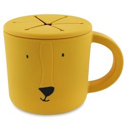 Trixie Taza de silicona para aperitivos Mr Lion – 100% silicona de grado alimenticio para niños pequeños – Diseño duradero, suave y a prueba de derrames para un fácil aperitivo – perfecto para llevar