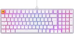 Glorious Gaming GMMK 2 Full Size (96%) - Clavier de jeu mécanique, cadre aluminium, personnalisable, capuchons de touches doubleshot, switches Glorious Fox, RGB, Disposition QWERTY anglais - Blanc