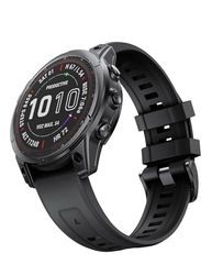 NotoCity Armband voor Garmin Fenix 6X/6X Pro/7X Pro/7X, 26 mm siliconen armband met Garmin Fenix 3/3 HR/5/5 Plus, Descent Mk1/Mk2/MK2i, Enduro, Enduro2, Zwart, Sportief