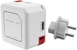 levitantes Powerbank 4-portars USB-laddare och bärbart batteri, perfekt för laddning av flera enheter på rörligheten.