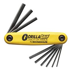 Bondhus. Navaja GorillaGrip 9 llaves hexagonales en pulgadas (5/64-1/4")