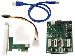 KALEA-INFORMATIQUE Piastra di espansione per convertire una porta PCI Express x1 in 4 porte PCIe x1 con chipset ASM1184e