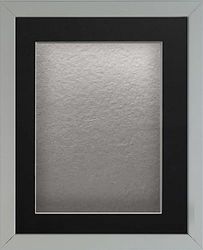 Frame Company Radcliffe Grey 8x6 with Silver BB and Black Mount for 6x4