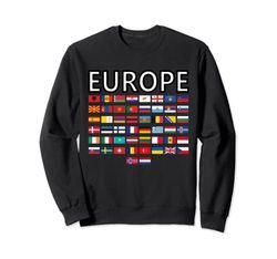 Banderas de Europa, Europa Viajes Mundial Geografía País Banderas Sudadera