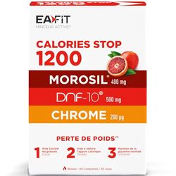 CALORIES STOP 1200 au MOROSIL - EAFIT - Minceur Morosil Perte de Poids - Bruleur de Graisse Puissant - Résultats Prouvés - FABRIQUÉ EN FRANCE - 60 comprimés