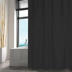 MSV, Rideau en Polyester Élégant et Durable pour Fenêtre, Idéal pour Salon ou Chambre, Dimensions 240 x 200 cm, Couleur Noir, Parfait pour Une Décoration Moderne, 240x200