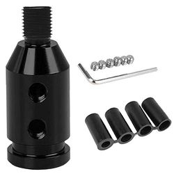 Monrand Car Universal Shift Knob Adapter, Automatic Shifter Adapter, Aluminum Alloy Gear Shift Knob Adapter for Non-Threaded Manual Shifters M12x1.25 (Black)