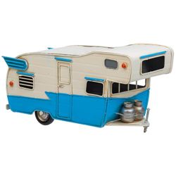 Caravana metal azul