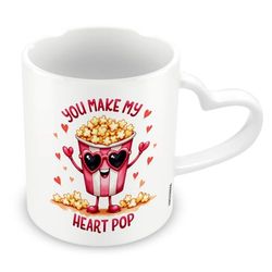 Pyramid International, Valentines Gift, Heart Pop Heart Handle 11oz / 315ml Mug, One Size