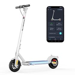 M MEGAWHEELS Trottinette Électrique Adulte, Autonomie 30-35KM, Vitesse Maximale 25KM/H, 9" Pneus, Moteur 350 W, Charge maximale 120KG, APP Contrôle, Pliable et Portable A5 Blanc