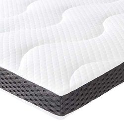 Amazon Basics Materac nawierzchniowy 7 cm z pianki żelowej, 90 x 190 cm