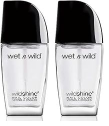 wet n wild Shine Nail Color - Protecteur d'Ongles Transparent (Lot de 2 x 12,3 ml)