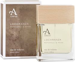 Arran Sense of Scotland Lochranza Eau de Toilette Spray para hombres (100 ml/3.3floz) terroso, enigmático, rico e intrincado con pachulí amaderado, anís y vetiver mejorado con limón brillante y pomelo