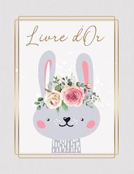 Livre d'or boho: Baptême Lapin, Anniversaire, Naissance, Baby Shower, Communion, Confirmation, Mixte, fille, garçon | Grand format | Animaux de la forêt