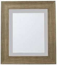 FRAMES BY POST Hygge Picture Photo Frame, Plastic Glass, Bear Creek Brown with Light Grey Mount, 50 x 40 Image Size 40 x 30 cm