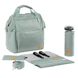 LÄSSIG Mochila trocador de bebé com acessórios/Goldie Backpack verde