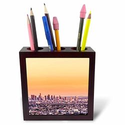 3DROSE PH 223429 _ 1 12,7 cm "Los Angeles Sunset tile Pen Holder