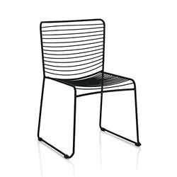 Wink Design Mabel Black Juego de 2 sillas de Exterior/Interior, Negro Mate, 49x53xH79 cm, seduta 43x39xH43 cm