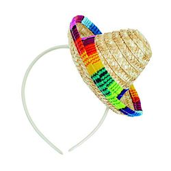 Bristol Novelty-BH693 Sombrero-Mini diadema de paja, multicolor, talla única (BH693)