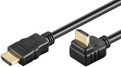 goobay 44907 HDMI High Speed kabel 1.4, 270 graden gehoekt met Ethernet, 4K, Full HD, 3D, HDMI-stekker > HDMI-stekker, 0,5 meter