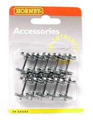 Hornby R8218 14,1 mm metalen schijfwielen - reserveonderdelen en treinaccessoires voor Hornby OO Gauge modelspoorwegsets, koppelings- en modelleringsgereedschappen - schijfwielen (pak van 10), schaal