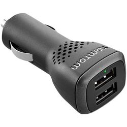 Carregador duplo de alta velocidade TomTom, 2,4 A, para todos os GPS TomTom e outros dispositivos, carregado com USB, smartphones ou tablets (ex: Phone, Samsung, etc.)