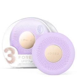 Foreo Ufo 3 Go, Dispositivo da Viaggio per Maschera Viso Antirughe, Idratazione, Terapia a Luce Rossa e LED a Spettro Completo, Termoterapia, Massaggio T-Sonic, Compatto, Lavender