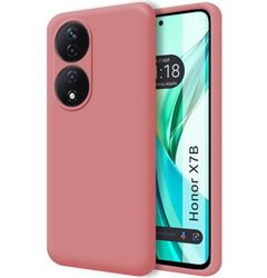 Custodia in silicone liquido ultra morbido per Huawei Honor 90 Smart 5G colore rosa