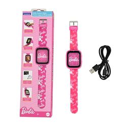 Lexibook, Barbie, Montre Appareil Photo Selfie, Écran Tactile HD, Appareil Photo 720p, Lecteur MP3, Haut-Parleur intégré, Dictaphone, Podomètre, 5 Jeux, Rose, DMW070BB