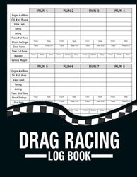 Drag Racing Log Book: Drag Racing Information Tracker, Details Journal And Organizer, Designed To Record Time Of Day, Lane, Launch Rpm, | Vehicle Speed And Time Log