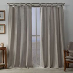 Paire de Rideaux exclusifs en Polyester, Polyester, Beige, 54x84