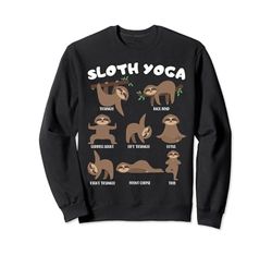 Cute Sloth Yoga Pose Exercise Stretch Workout Meditation Sudadera