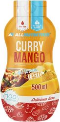 ALLNUTRITION Salsa Clásica Saludable Baja en Calorías Sin Azúcar Sin Grasa Delicioso aditivo para cualquier comida adecuada para la parrilla 100% Sabor Apoyo dietético 1000g Curry Mango