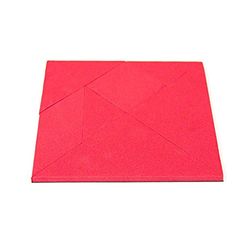 first4magnets – Tangram Gioco -R-Puzzle 1 Tan-Gram pedagogica rossa, logica e matematica, 1 confezione in metallo, 25 x 10 x 3 cm