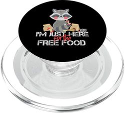 Bonito diseño de comida de mapache para niñas y mujeres PopSockets PopGrip para MagSafe