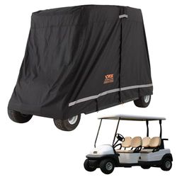 VEVOR Housse pour Voiturette de Golf Universel 4 Places Bâche Golfette Imperméable en Polyester 600D Couverture de Protection Intégrale Résistante au Soleil Anti-poussière pour Golfeur 270x120x170 cm
