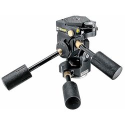 Manfrotto Cabeça de tripé 3D Super Pro de 3 vias com libertação rápida, cabeça de bola fluida, estabilizador de câmera, acessórios de fotografia para criação de conteúdo