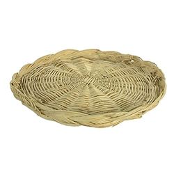 Vacchetti Plat en osier tressé rond multicolore