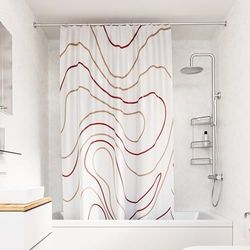 Croydex Cortina de Ducha con diseño de Remolino Rosa, 100% poliéster, Dobladillo Pesado, Lavable a máquina y recubierta con Proseal para repelencia al Agua, 1800 x 1800 mm