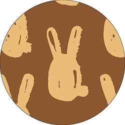 Bonateks, Runt digitalt tryckt musmatta, halkfri undersida, för kontor och hem, diameter: 22 cm