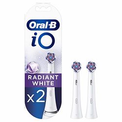 Oral-B iO Radiant White Testine Spazzolino Elettrico, Confezione da 2 Testine di Ricambio, Pulizia Sbiancante e Lucidante, Progettate per gli Spazzolini iO