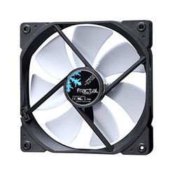 Fractal Design Dynamic GP-14 Ventilatore del computer - Ottimizzato per flusso d'aria elevato – 140x140x25 mm – 1000RPM – FDB-Cuscinetti - Puntoni di forma aerodinamica - Nero/Bianca (Single)