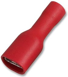 PRO POWER STFDFD1-187(8) Female Push On Crimp Terminals Red 12Am 4.8mm, 100 Pack