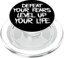 Derrota tus miedos Sube de nivel tu vida Declaración de juego divertido PopSockets PopGrip para MagSafe
