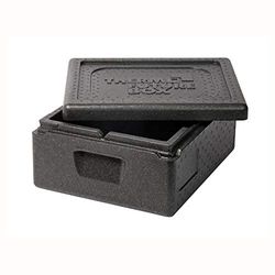 Thermo Future Box Glacière GN 1/2 - Boîte de Transport - Boîte Isotherme avec Couvercle - en polypropylène expansé - Noir - 10 l