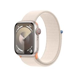 Apple Watch Series 9 GPS + Cellular 41mm Smartwatch con cassa in alluminio color galassia e Sport Loop galassia. Fitness tracker, app Livelli O₂, display Retina always-on, resistente all’acqua