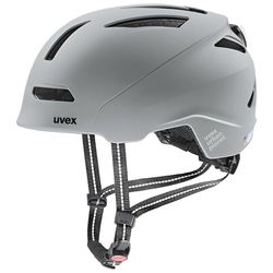 uvex urban planet LED, casco bicicletta Unisex adulto, rhino matt, 54-58 cm