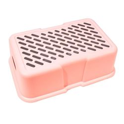 Junior Joy Stepping Stool for Toddlers and Children – Durable Non-Slip Safety Step Stool with Anti-Skid Feet and Grip Surface – Lightweight, Easy to Clean, Ideal for Bathroom, Toilet, Kitchen – Pink