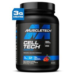 MuscleTech CellTech Creatine Monohydrate Powder, Post Workout Recovery Drink, Muscle Building & Recovery, Powdered Shake With 3g Creatine, 54 Servings, 2.27kg, Fruit Punch